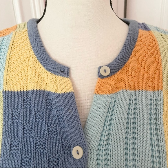 Talbots Multicolor Patchwork Cardigan - Picture 8 of 12